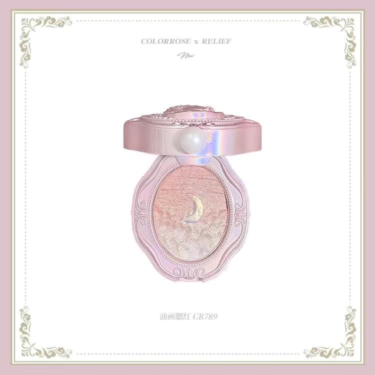 Colorrose Рельефные румяна Nude Натуральный румяна Стойкая палитра с градиентным цветом Хайлайтер Оптовые косметические продукты