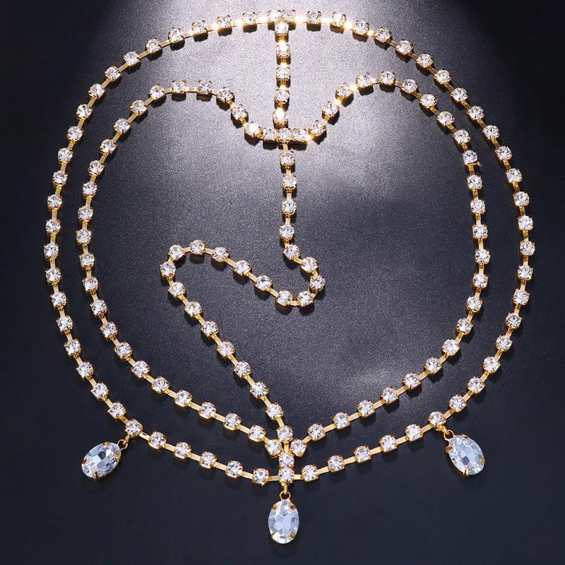 Water Drop Pendant Hat for Women 2022 Rhinestone Forehead Hair Chain Bridal Jewelry Headpiece Wedding Accessories Gift