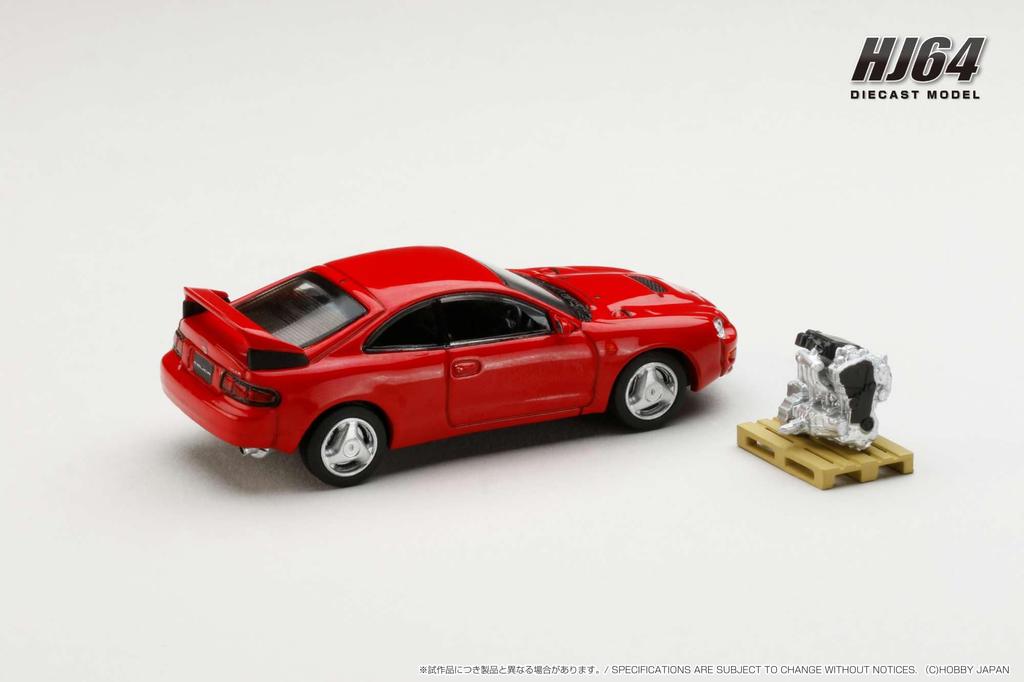 HJ64 Toyota Celica WRC EDITION Super Red IV Завершенный продукт с дисплеем двигателя Модель 1/64 GT-FOUR (СТ205)