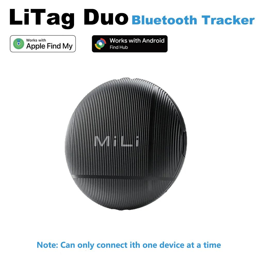 LiTag Duo Tracker Tag MiLi Smart Tag Item Finders Compatible with IOS Find My or Google Find Hub App Key Finder Item Locator