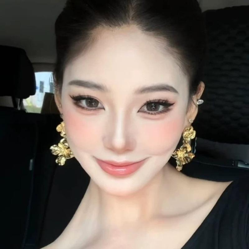 Retro metal fringed earrings light luxury exaggerated earrings long rich daughter atmosphere Internet celebrity earrings