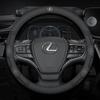 2026 Hot Interior Stickers Car Carbon Fiber Leather Steering Wheel Cover For Lexus F Sport RX300 LS500h GS300 IS300 CT200h NX300