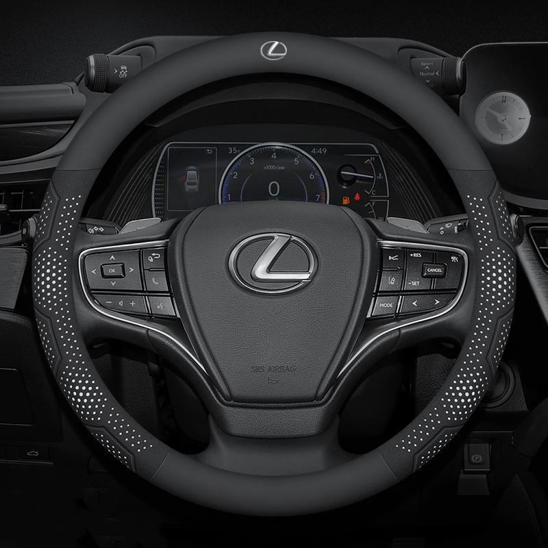 2026 Hot Interior Stickers Car Carbon Fiber Leather Steering Wheel Cover For Lexus F Sport RX300 LS500h GS300 IS300 CT200h NX300