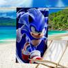 1pc Sonic1 Beach Towel, Beach and Seaside Swimming Pool Equipment, Fashion Pattern, Rectangular, Travel Essentials