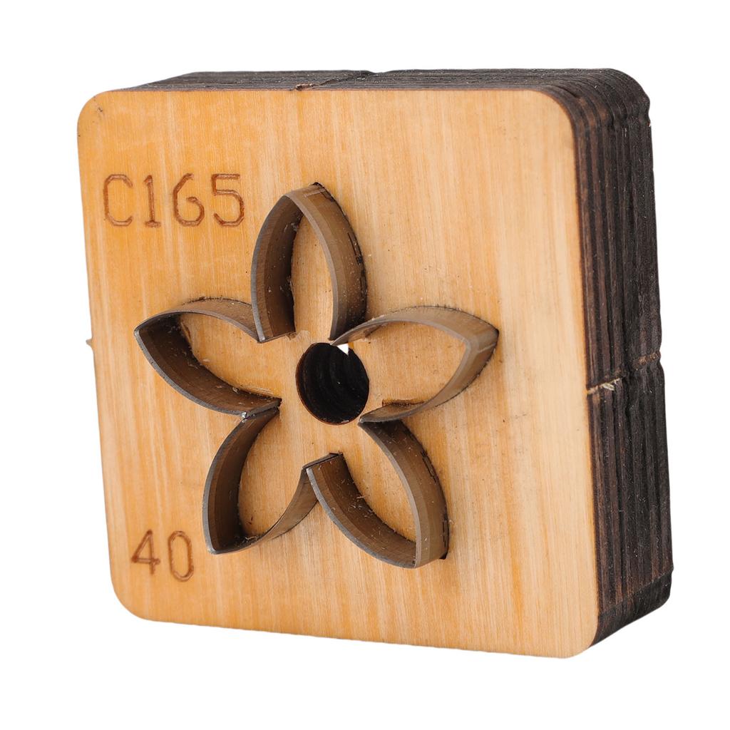 Цветочный штамп для резки кожи   Деревянная основа Углеродистая сталь Форма цветка Штамп для резки кожи для рукоделия