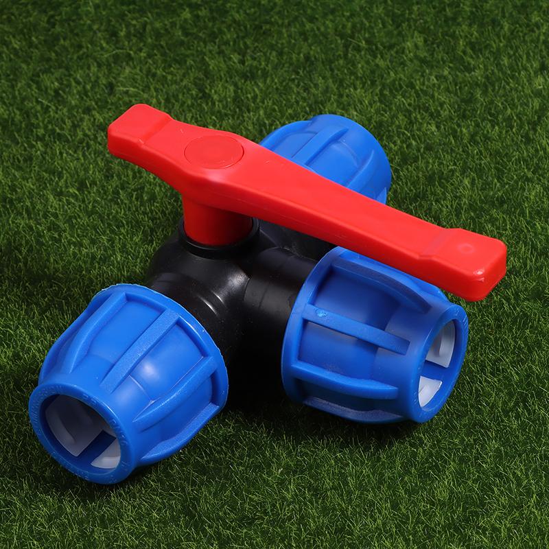 20/25/32 мм ПЭ 3-ходовой шаровой клапан трубка водопроводная вода разделитель пластиковый быстроразъемный клапан соединитель фитинги для полива воды трубы