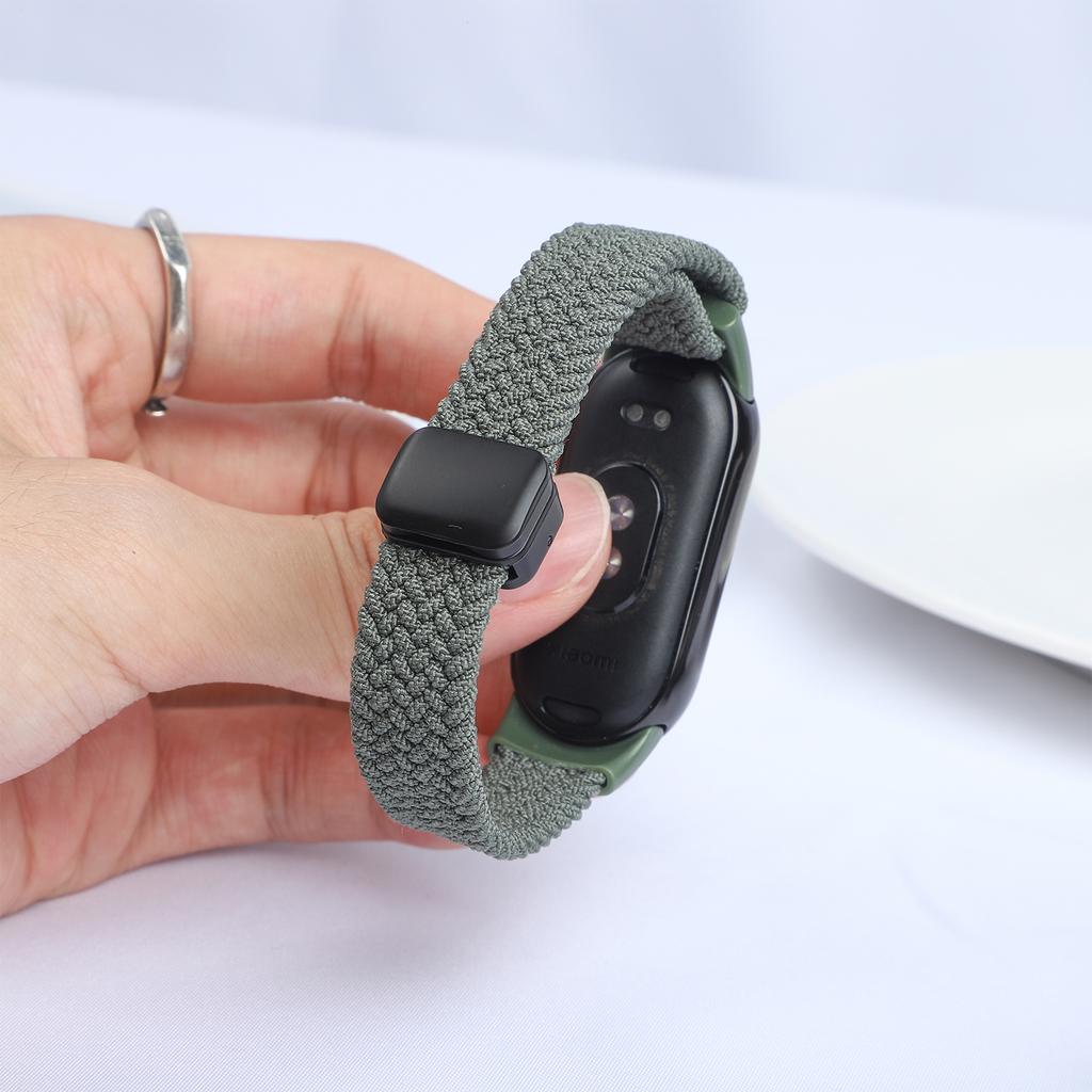 Магнитный плетеный ремешок для Xiaomi Mi Band 10 Аксессуары дышащий нейлоновый браслет ремешок pulseira correas для Xiaomi Mi band 9 8