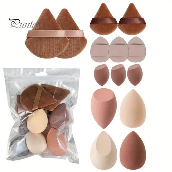14Pcs/Set Powder Puff Makeup Sponge Kit Latex Free Foundation Blending Liquid Powder Cream Application Beauty Sponge Blender Women Makeup Tools