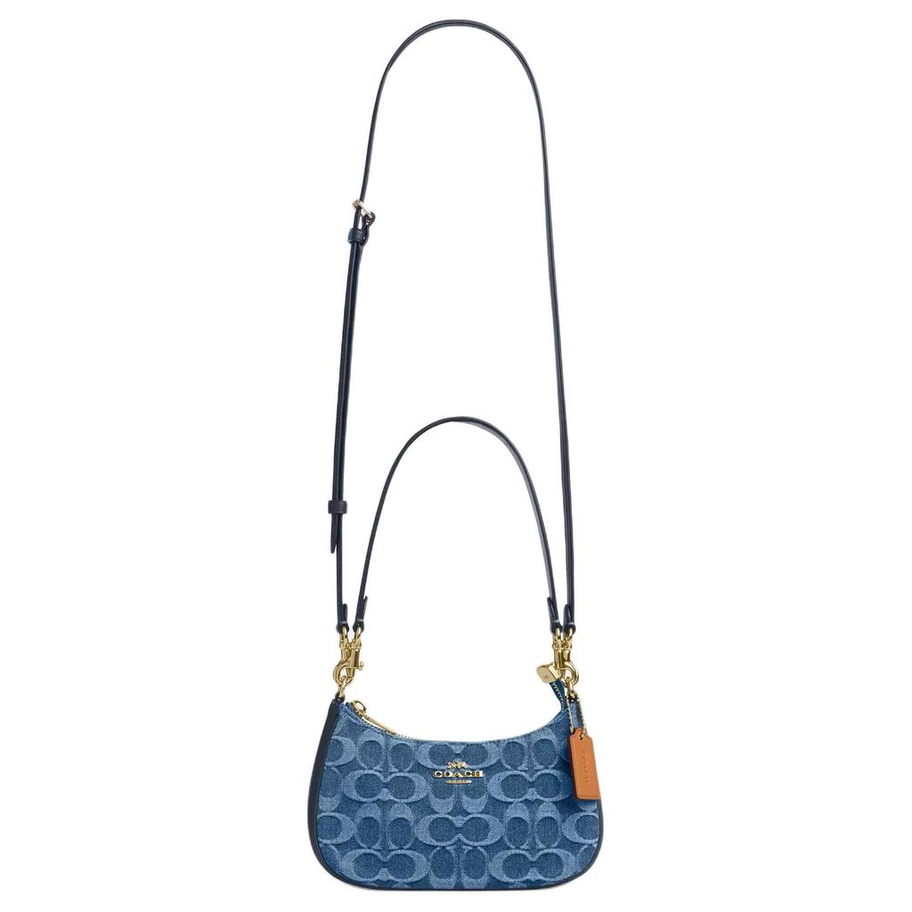 Coach Джинсовая сумка через плечо Teri Mini Женская Золотой & Индиго CDQ25-IMTYV
