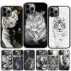 Чехол для телефона с рисунком белого тигра для iPhone 17 Air 15 16 14 13 12 Pro Max 11 Pro Max Plus Coque Shell