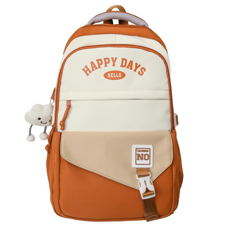 Рюкзак для колледжа Рюкзак для ученика средней школы Школьная сумка Женский Рюкзак с цветовым контрастом Большой вместимости