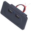 RV USB Charger High Speed Dual Port Intelligent Circuit Car Chargers Socket with Blue LED