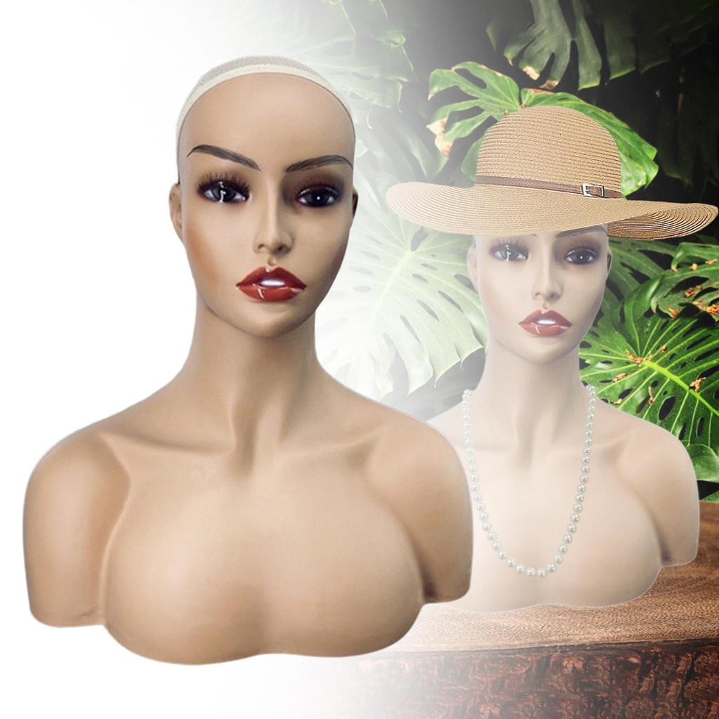 ,Реалистичная голова манекена из ПВХ, косметологическая голова манекена для обучения лицу с плечом