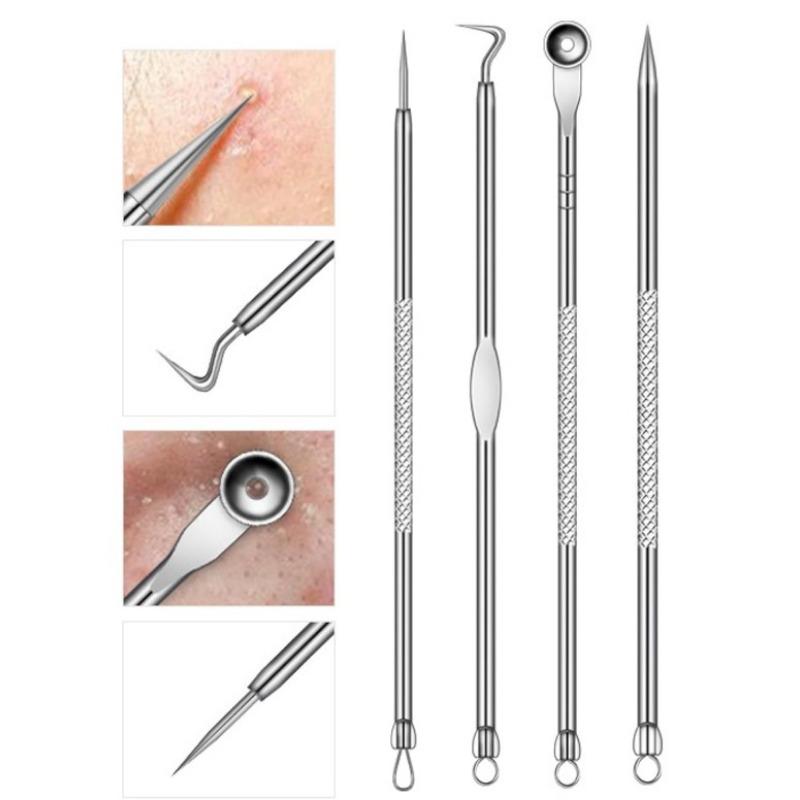 4PCS Acne Blackhead Comedone Removal Needles Black Dots Cleaner Black Head Pore Cleaner