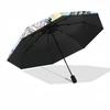 1pc Paris Landmarks Automatic Folding Umbrella - 8-Rib Automatic Open/Close, Large Canopy Birthday Festival Gift yy251217121