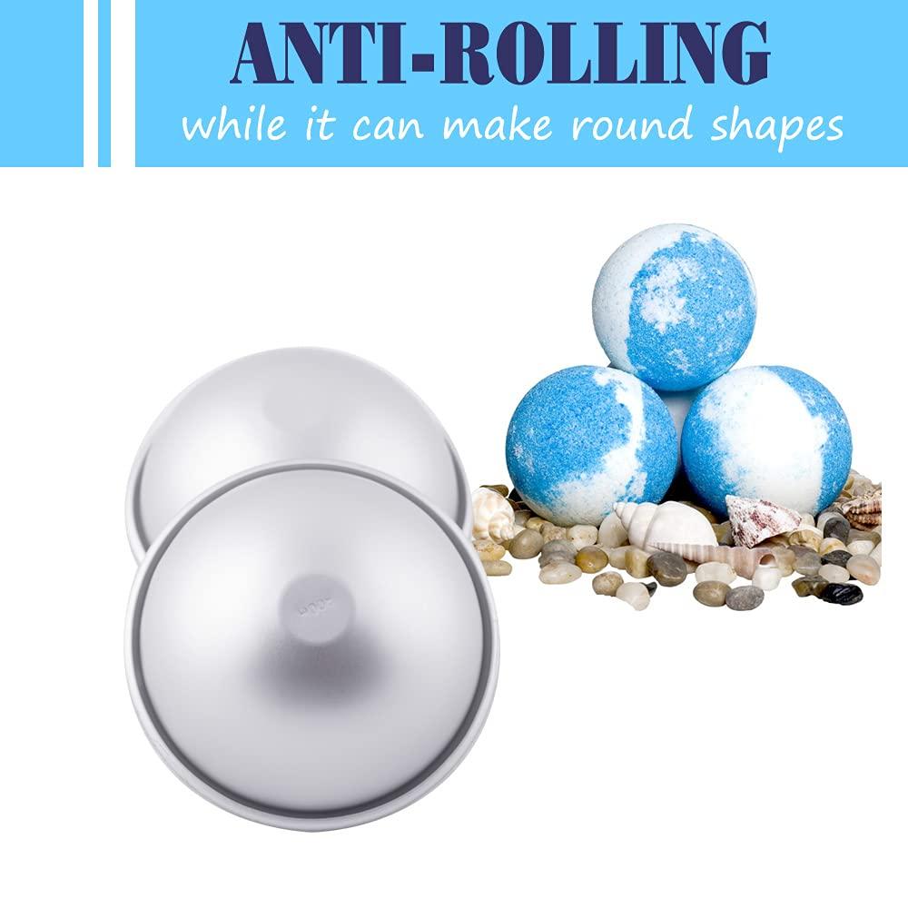 Metal Bath Bomb Molds Bath Ball Molds for Crafts Bath Bomb Handmade Soaps Candle Cake Ice Cream Baking 8 cm 3.15 Inches