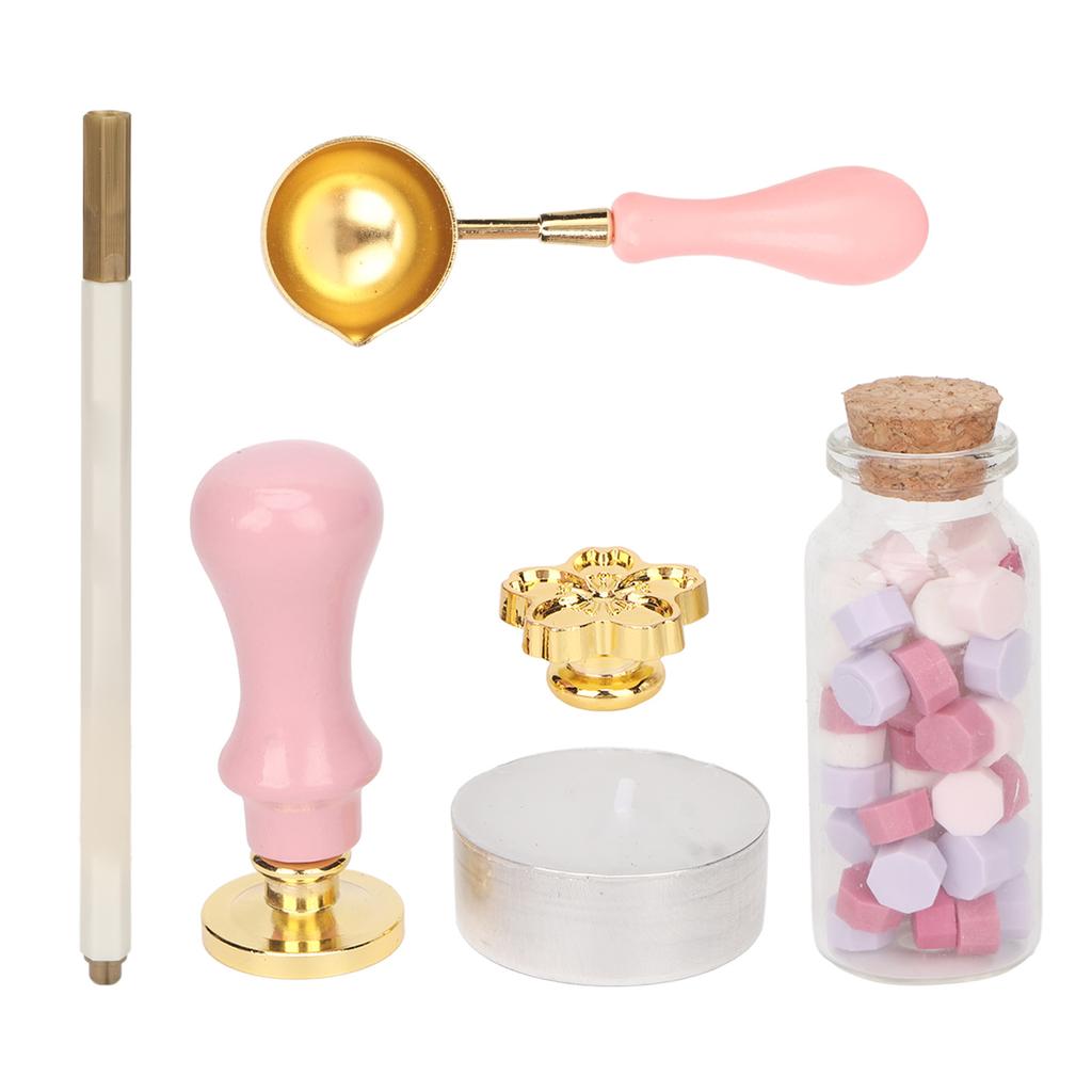 Wax Sealing Kit  Making  Removable Handle Vintage Style Sealing Wax Set for Letter Handicraft