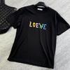 Модная unisex футболка Luo Jia: Вышитая, с коротким рукавом, свободного кроя, из чистого хлопка, парный стиль.