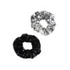 New Fashion Big Scrunchies For Women Silver Sequin Glitter Ball Party Black Ponytail Holders Ties Hair Band Girls Headband