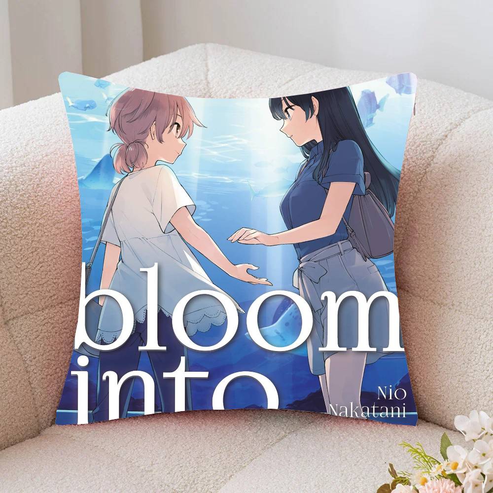 Bloom Into You Чехол для подушки с анимацией Bilibili Модный квадратный чехол для подушки Спальня Диван Гостиная Ins Декор Отдых