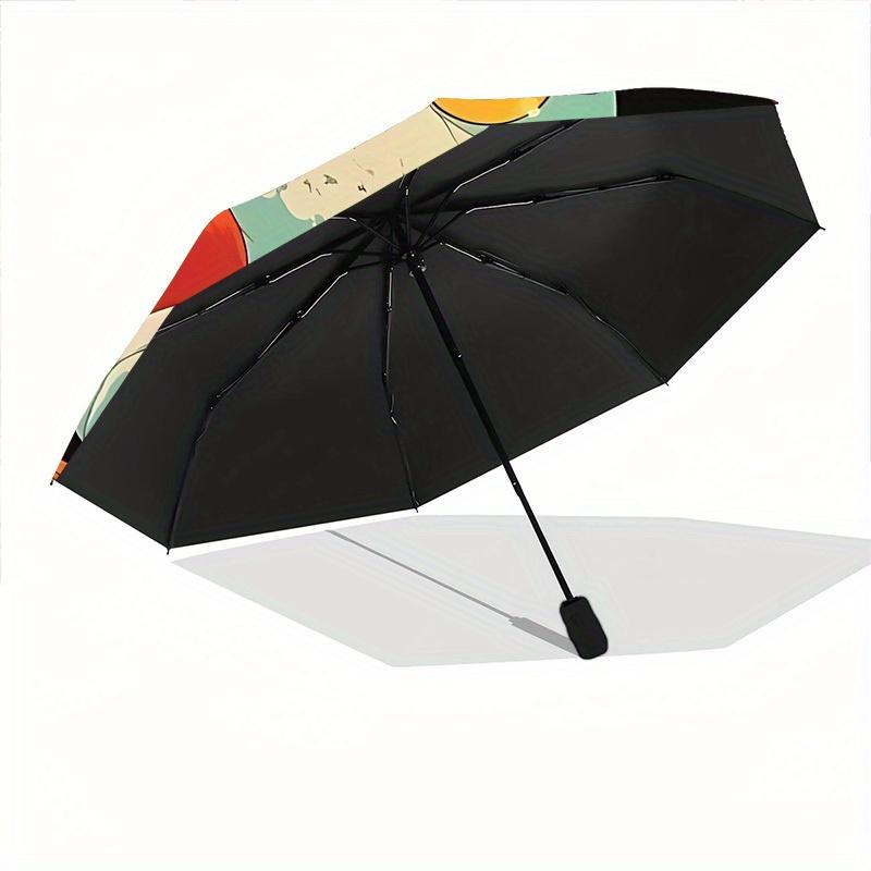 1pc Cosmic Cat Automatic Open/Close Umbrella, Portable Folding umbrella for Everyday Use yy250826023