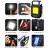 Mini LED Flashlight Keychain Light Double COB Lights USB Rechargeable Work Lights Fishing Lanterna with Magnet Built-in Battery
