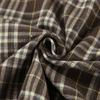 American classic plaid polyester cotton lapel loose casual shirt 1116 European and American autumn fashion new women's cardigan