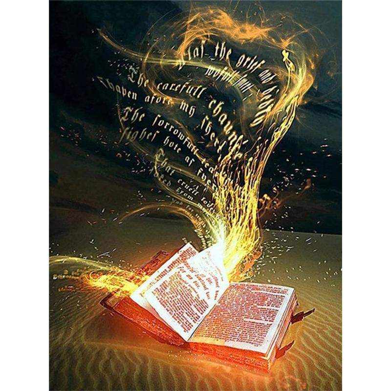 5D Diy Алмазная картина Фэнтези Книга Вышивка крестом Набор Полный Алмазная круглая вышивка Мозаика Художественная картина Украшение из горного хрусталя