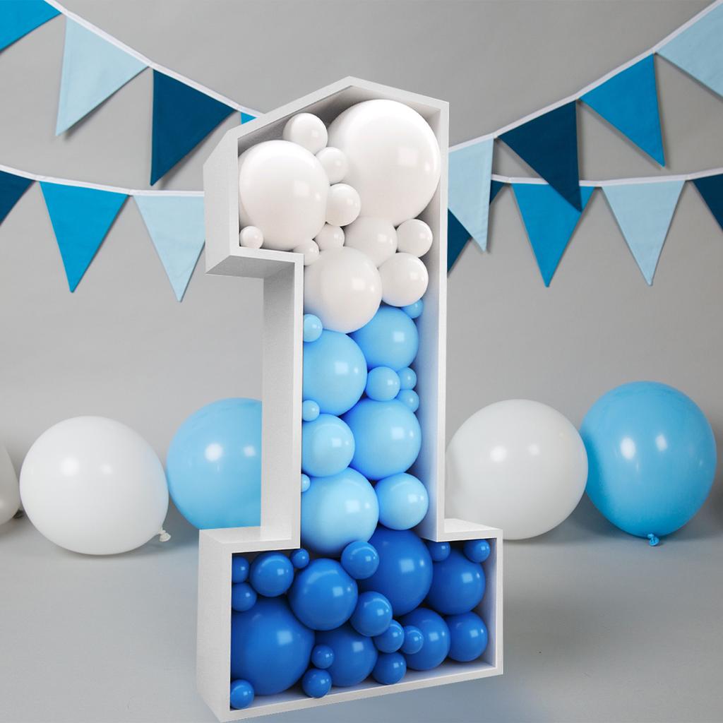 Giant Number Balloon Frame Birthday Balloon Filling Box 1st One Birthday Party Decorations Kids Anniversary Wedding Decor