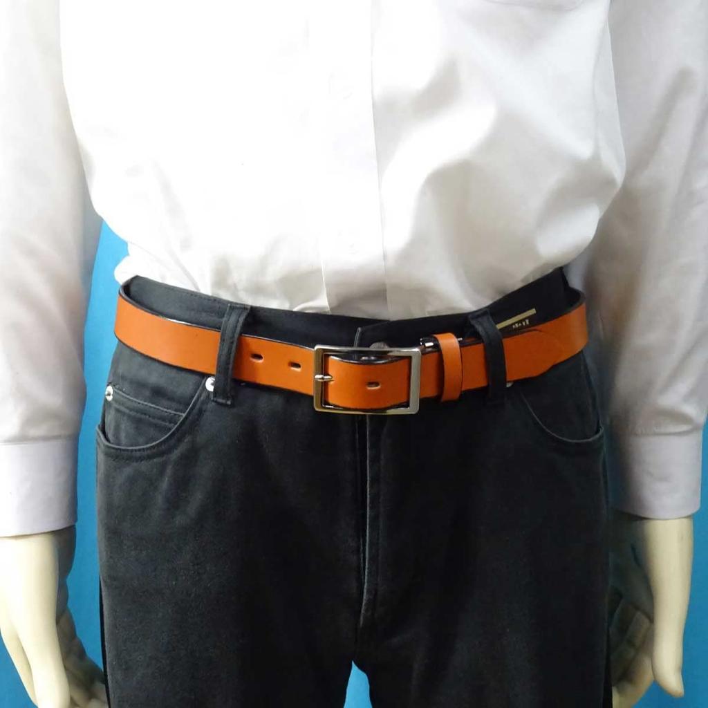 Мостик Изготовлен из натуральной ременной кожи, цельный кусок анилинового цвета, размер темно-синий [J Western], Япония, приблизительно. 30 мм, только, ремень, воловья кожа, кожа, однотонный,