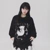 Women's American Mohair Sweater: Autumn/Winter Knitted Top with Cute Cat Design