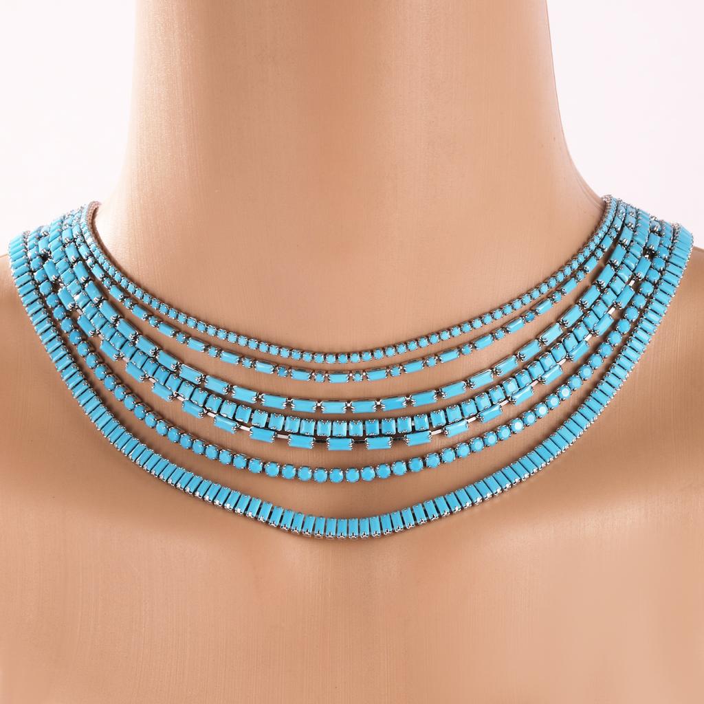 2mm Cubic Zirconia Chain Necklace Dainty Thin Tennis Choker Necklaces Jewelry for Women Donna Collane Hot 2