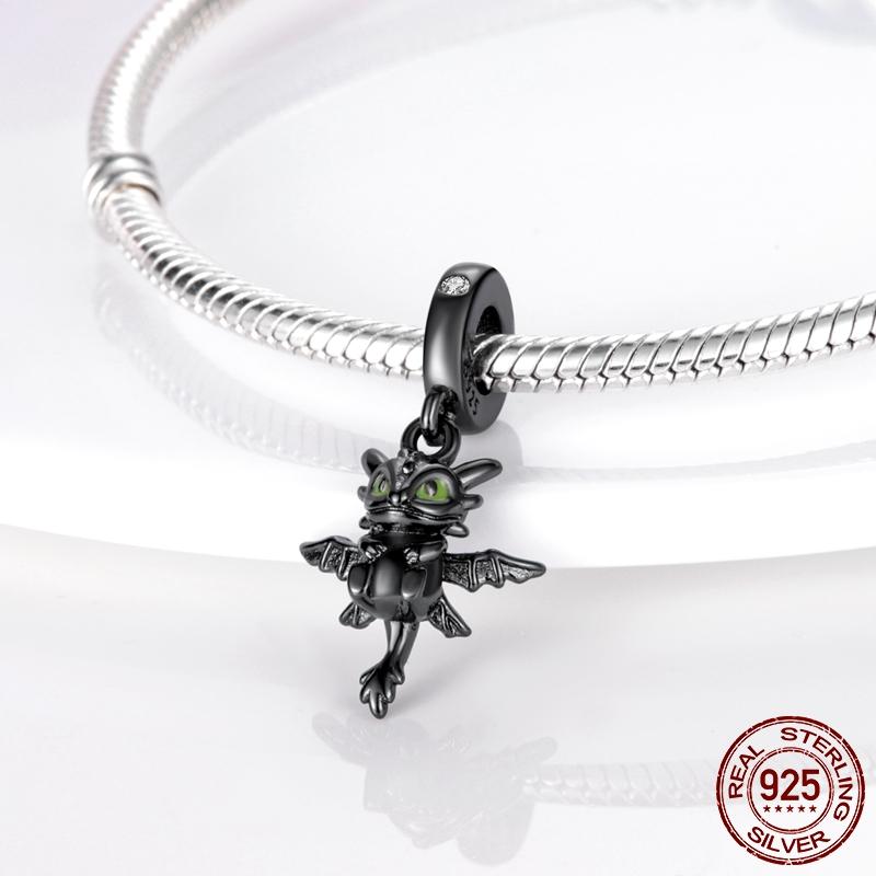 Character Charms 925 Sterling Silver Snowman Dragon Elephant Prince Fox Pendant Beads Fit Fashion Charms Original DIY Jewellery