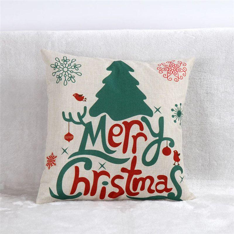 Luxurious Christmas Pillow Case Glitter Cotton Linen Sofa Throw Cushion Cover For Cozy Living