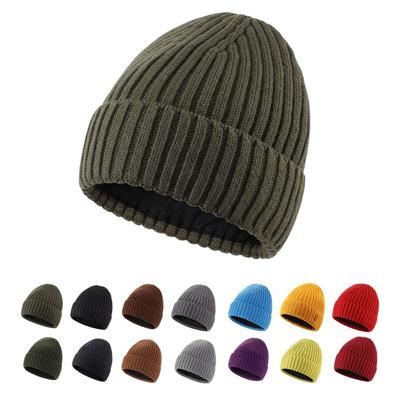 Connectyle и Вязаная шапка из смесовой шерсти с флисовой подкладкой, теплая, для холодной погоды, вязаная, оливково-зеленая, мужская, женская, на осень/зиму, подкладка, шапка-бини, шапка,