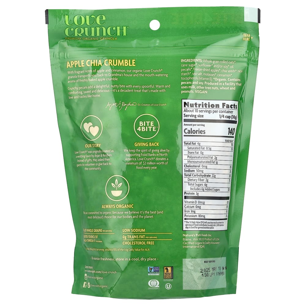 Nature's Path Love Crunch Granola Apple Chia Crumble 325g