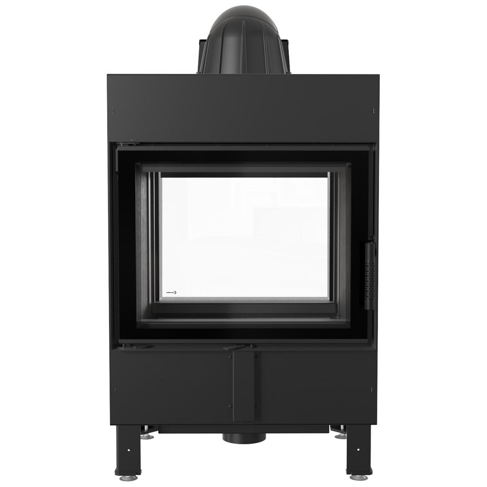 Стальной камин KRATKI LUCY TUNNEL 12 кВт Ø 200 черный thermotec