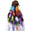 Haimeikang Bohemian Hippie Headband Dream Catcher Feather Headdress Fashion Peacock Feather Headbands Hair Accessories