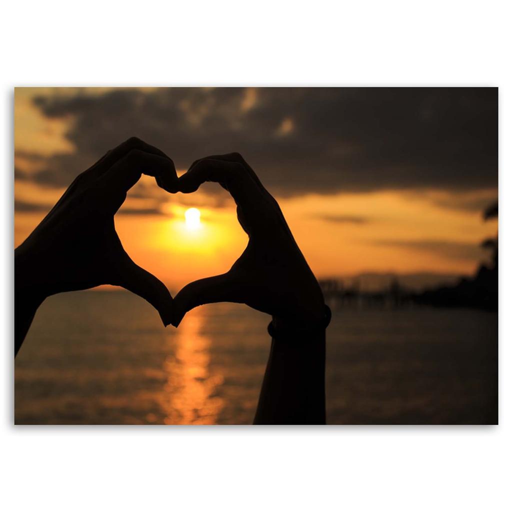 Canvas Print, Palm Heart Symbol