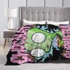 Invaders Zims  Blanket  Warm Soft Funny Plush Throw Blanket For Girls Boys Home Decor Flannel Bedspread Bed Cover