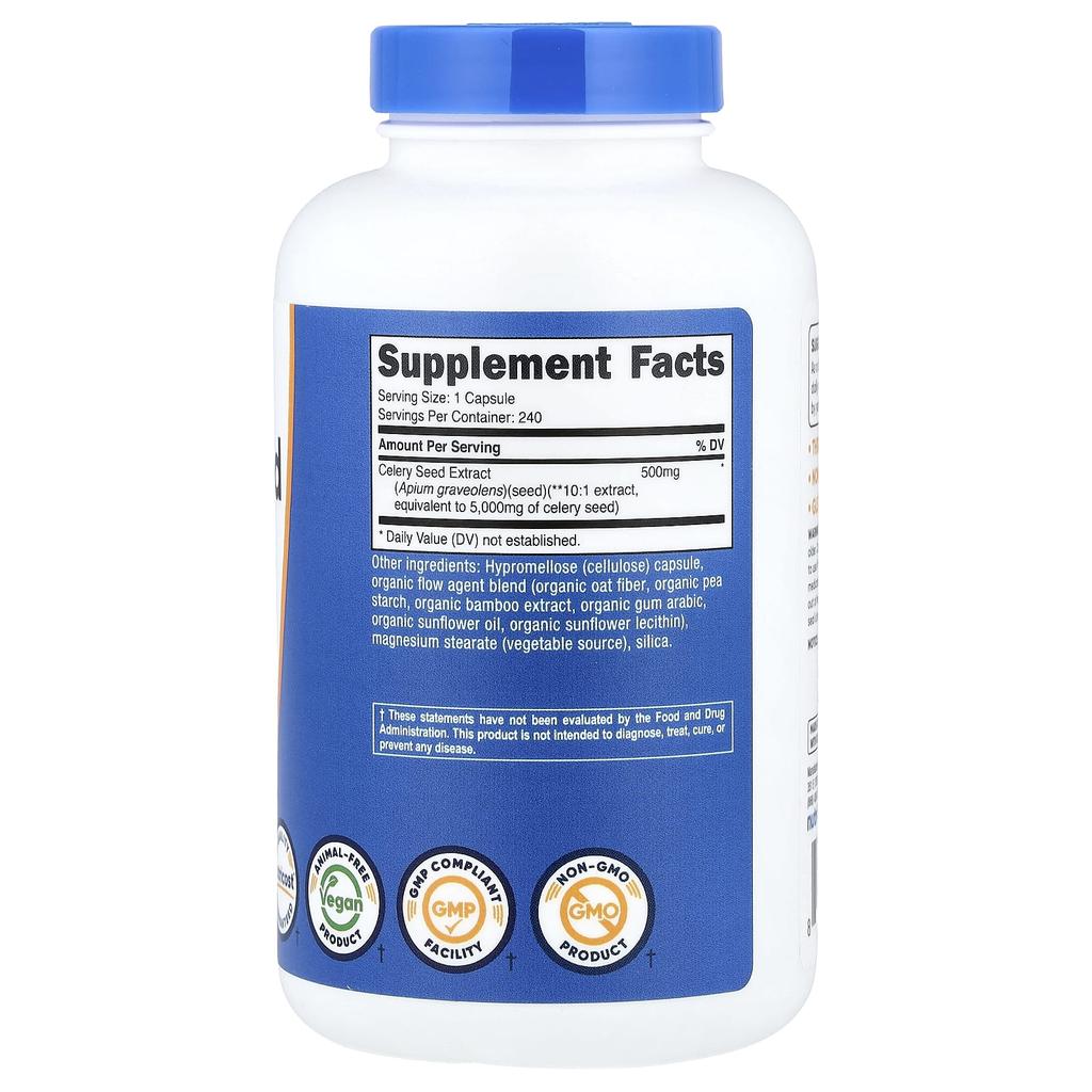 Nutricost Celery Seed, 500mg, 240 Capsules