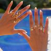 Yori Statement Stainless Steel Delicate Shiny Cubic Zirconia Ring High Quality 18K Gold PVD Plated Finger Jewelry Gift