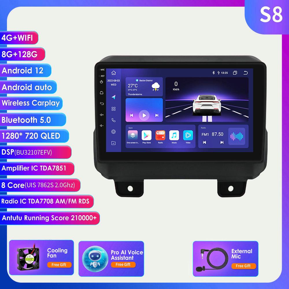 Hizpo 2din Android Автомагнитола для JEEP Wrangler JL 2018 2019 2020 2021 Gladiator Car Radio Мультимедиа Видео Плеер GPS Navi Carplay 4G RDS