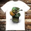 Футболка Хамелеон Играет на Гитаре T-Shirt 6307