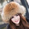Шапка из натурального лисьего меха, женские шапки Skullies из лисьего меха, зимние теплые шапки, шапка из натурального лисьего меха, шапки-бомберы