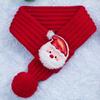 Red Green Dog Knitted Scarf Warm Pet Warm Scarf Decorative Pet Christmas Scarf  Winter Season