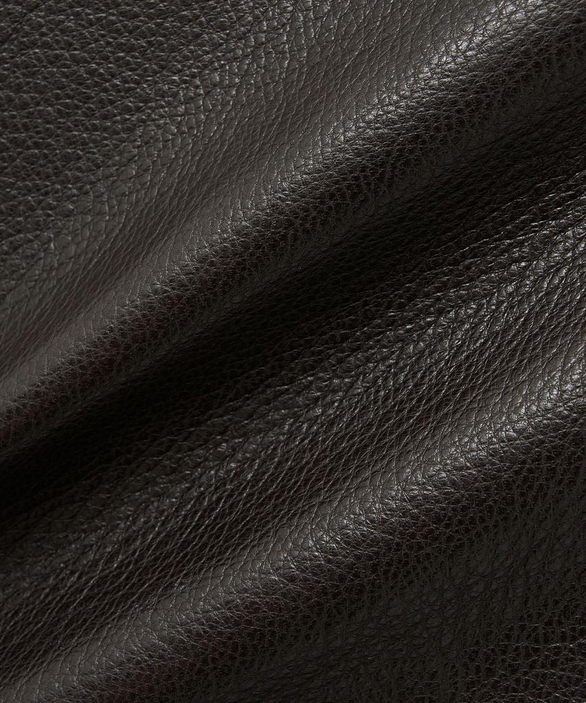 Noirer Goat Shrunken Leather Jacket (Brown)
