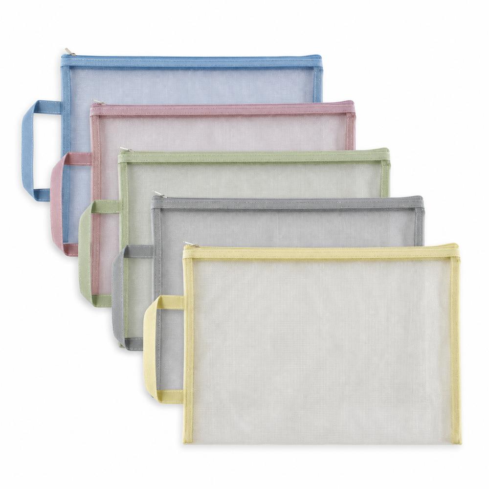 Nylon Document Storage Bag A4 File Storage Bag New Mesh Zip Bag School Supplies