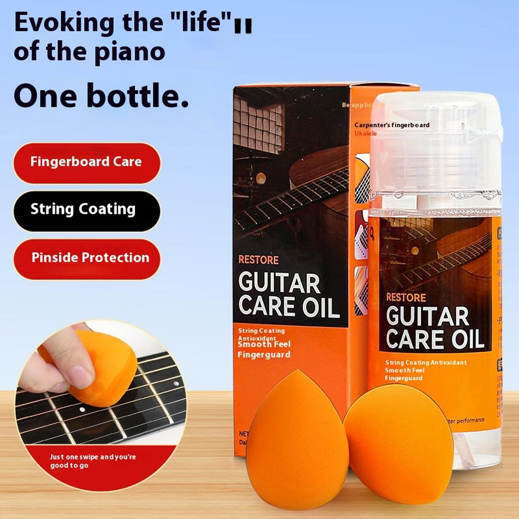 Guitar String Oil 60ml Music Instrument Oil Guitar String Care Oil Suitable for Cleaning and Surfaces Protection