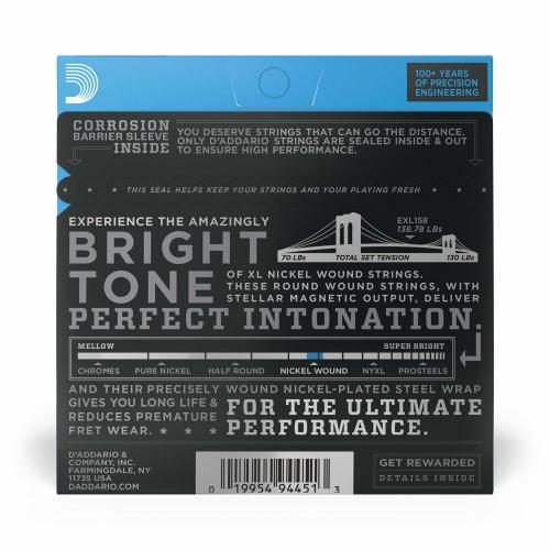 D'Addario Electric Guitar Strings, XL Nickel, .013-.062, Baritone Light, EXL158